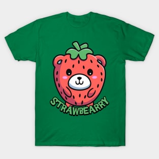 Strawbearry Cute Strawberry Bear Fruit Animal T-Shirt